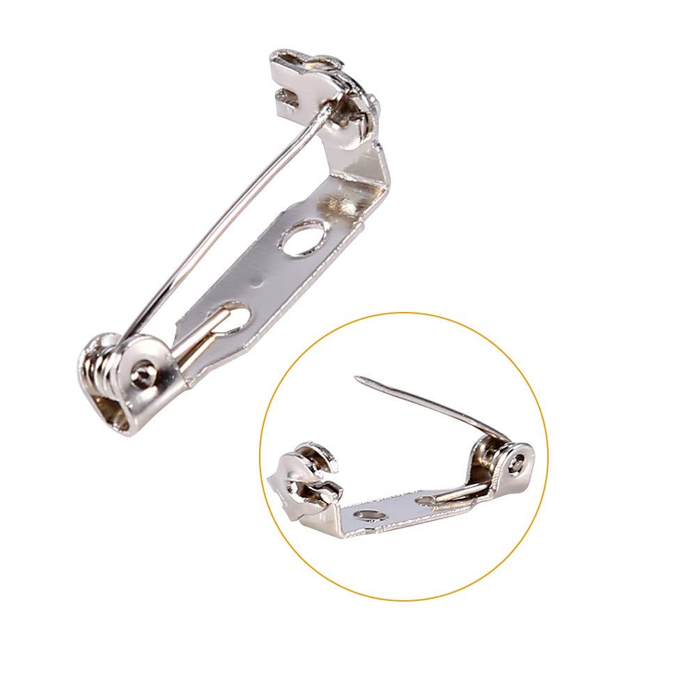 50 Stuks Veiligheidsspelden Met Gaten - 20mm Zilveren Broches Voor Knutselen En Sieraden Maken