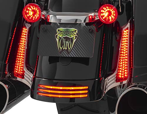 Luces LED para panel trasero CIRO cromadas para motocicleta miniatura 1