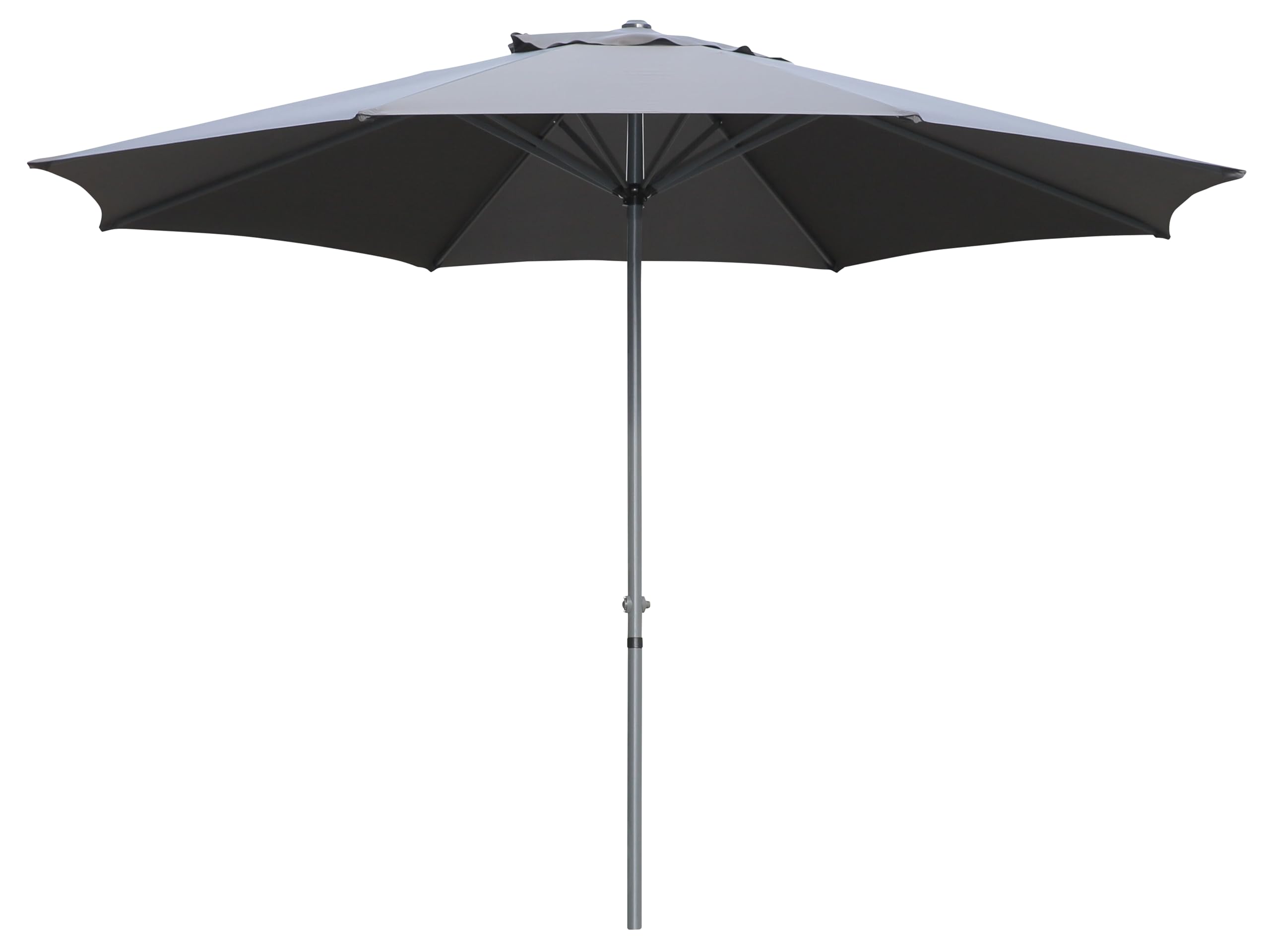 Gardissimo Sonnenschirm New Sunny 400 cm Anthrazit Rund | UV Schutz 50+, Kurbel, Kurbelschirm, Marktschirm, Garten