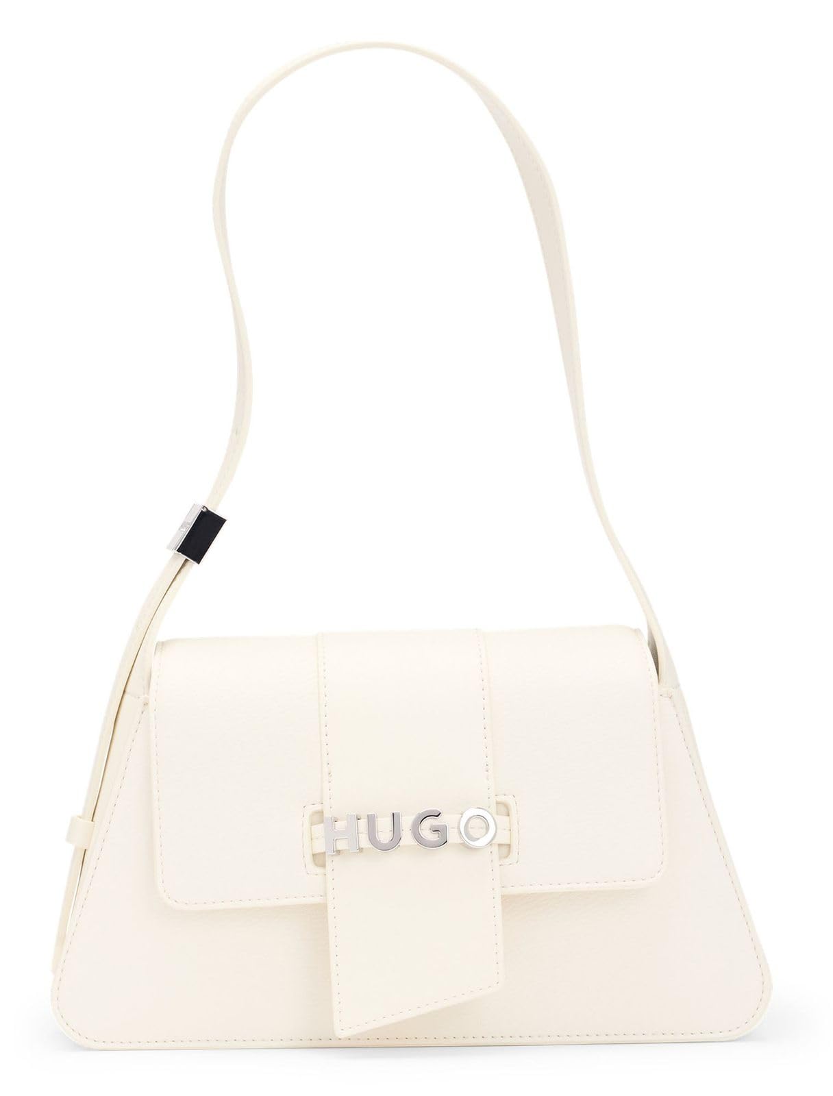 HUGO Women's Mel 2.0 Shoulder Bag Flap, Open White, One Size