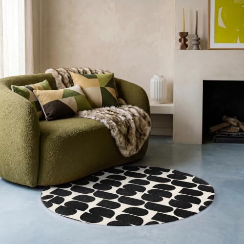 Alfombra redondo 90x90 cm salon dormitorio grandes carpetes OnlyWow 3