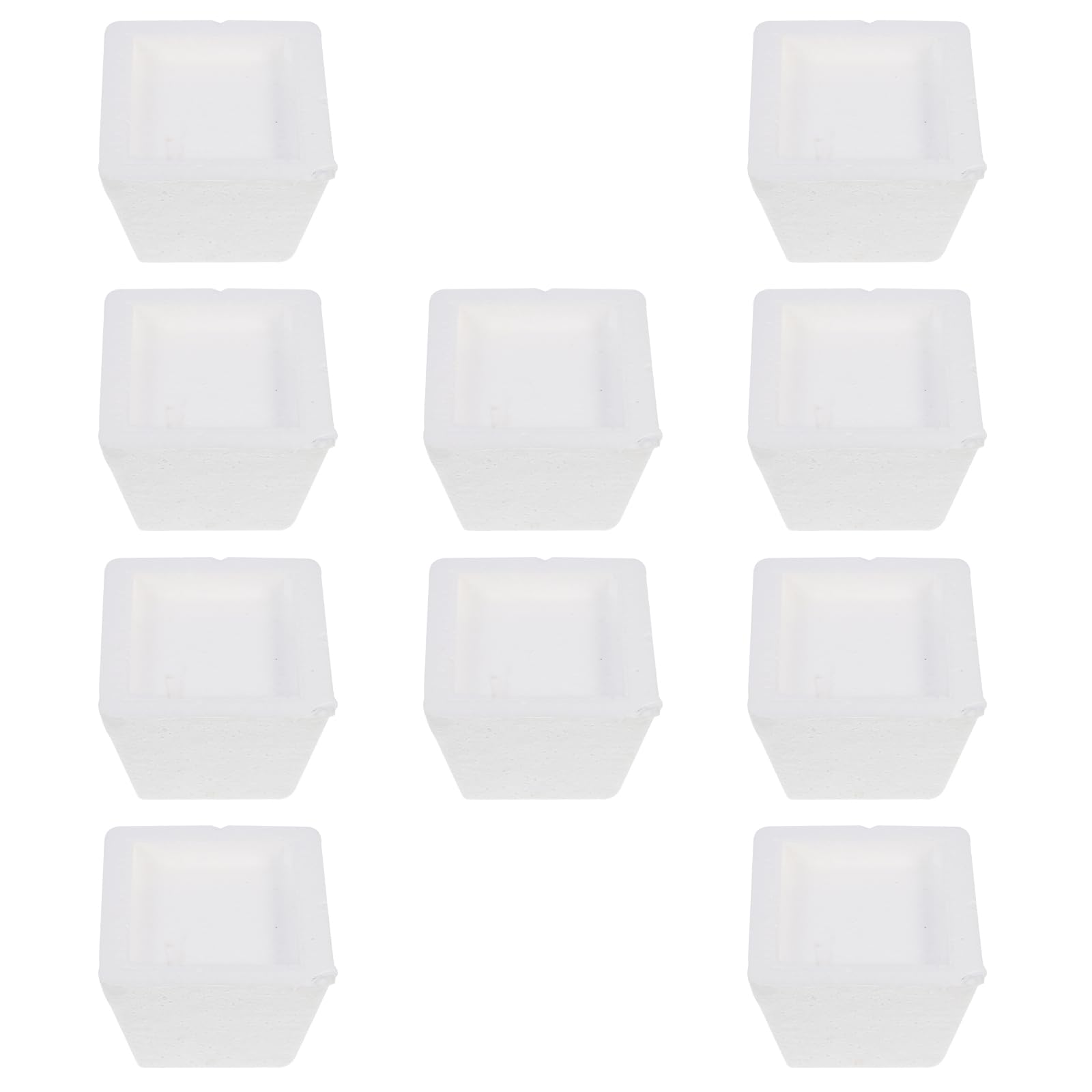 UPKOCH 10 Almohadillas de Espuma Cuadradas para Macetas, Base para Arreglos Diy, Blanco, para Embellecimiento del Hogar y Manualidades Infantiles