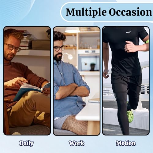 Evankin Mens Boxer Brief Long Leg Soft Comfortable Cotton Underwear with Fly Pouch Breathable Seamless Shorts Multipack 5