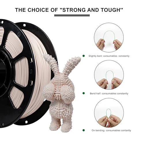 Image of iBOSS Matte PLA+ Filament Beige 1KG, 1.75mm 3D Printer Filament Dimensional Accuracy + /- 0.02mm, 1kg Carboard Spool (2.2lbs) for Most FDM 3D Printers (Matte Beige)