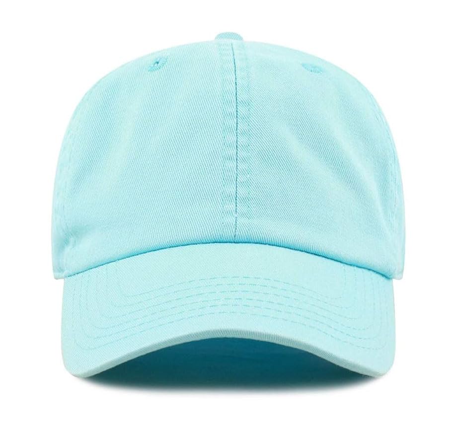 Image of Cotton Baseball Cap Dad Hat - Washed Low Profile Adjustable Hat for Men Women Casual Outdoor Running Golf