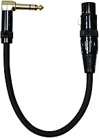 Vista 1 de Audio 2000s E20101 1/4" TRS ángulo recto a XLR hembra cable de 1 pie