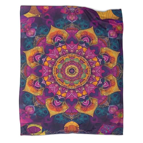 Couverture de voyage Datura jeté de lit en microfibre de qualité supérieure douce et chaude