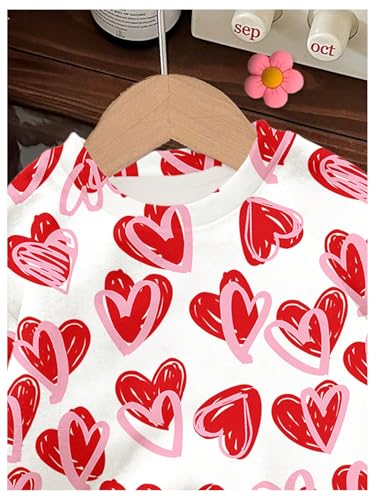 Girl's Heart Graphic Sweatshirts Crew Neck Long Sleeve Pullover Tops Cute Clothes4