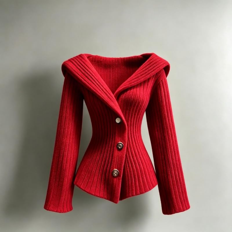 Cardigan Da Donna A Coste Con Scollo A V Vestibilità Slim Abbottonatura Frontale Maglia Elasticizzata Elegante Maglione Corto A Maniche Lunghe Giacca Morbida E Comoda Capospalla Per Ufficio Lavoro