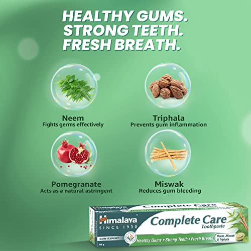 Image of Himalaya Complete Care Toothpaste 300g (150g x 2, Pack of 2) | For Strong Teeth & Healthy Gums | With Neem, Miswak & Triphala | Herbal Formulation