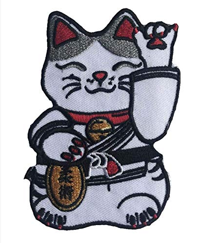 BJJASIA Martial Arts Jiu Jitsu Kitty Cat Black Belt Maneki-Neko Tactical Morale Gear Patch Iron On Sew On Appliqué