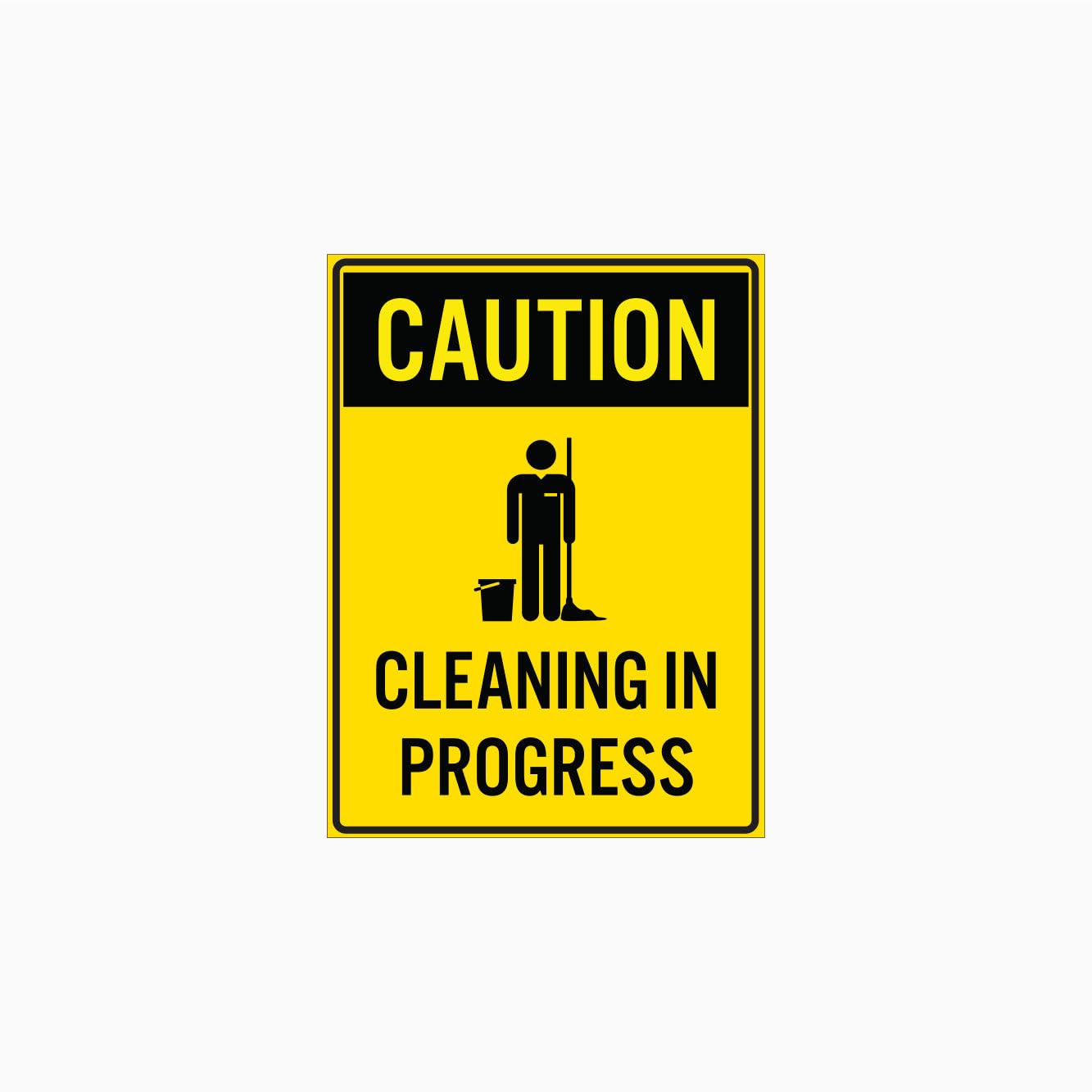 CLEANING IN PROGRESS Sign, 12x8 Metal Tin Sign, on-site reminder for ongoing cleaning work in public and work areas.