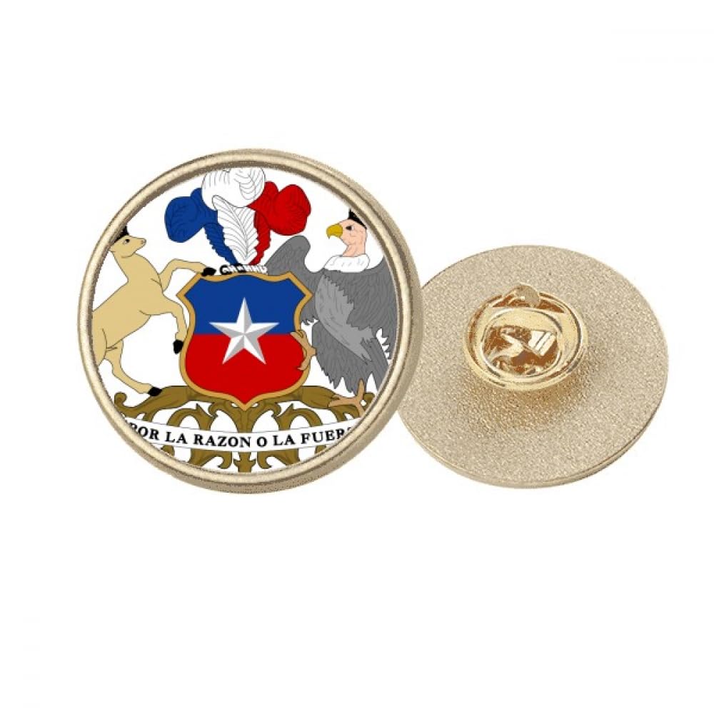 Broche Chili en métal doré cadeau idéal pour expatrié taille M