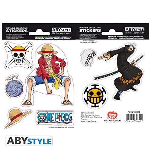 ABYstyle - ONE PIECE - Stickers - 16x11cm - Luffy & Law
