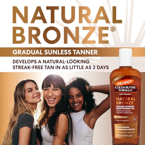 Palmer’s Cocoa Butter Formula, Natural Bronze Sunless Tanning Moisturizing Body Oil (8.5 fl oz), Face & Body Gradual Tanner, Buildable, Natural-Looking Tan in 3 Days, No Streak, 48-Hour Moisture - image 2
