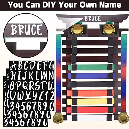 Ihel Karate Belt Display Rack 10/12 Belt - Taekwondo Belt Display, Personalize With Stickers And Medal Display Case For Bjj, Jiu Jitsu, Tkd, Martial… (Pine Wood-10) #TOP4