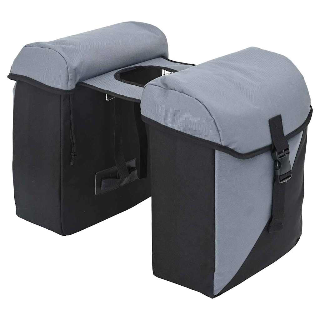 Alforja doble para portaequipajes, impermeable, 31,5 x 15,5 x 40 cm, poliéster, gris y negro, accesorios de bicicleta para viajeros