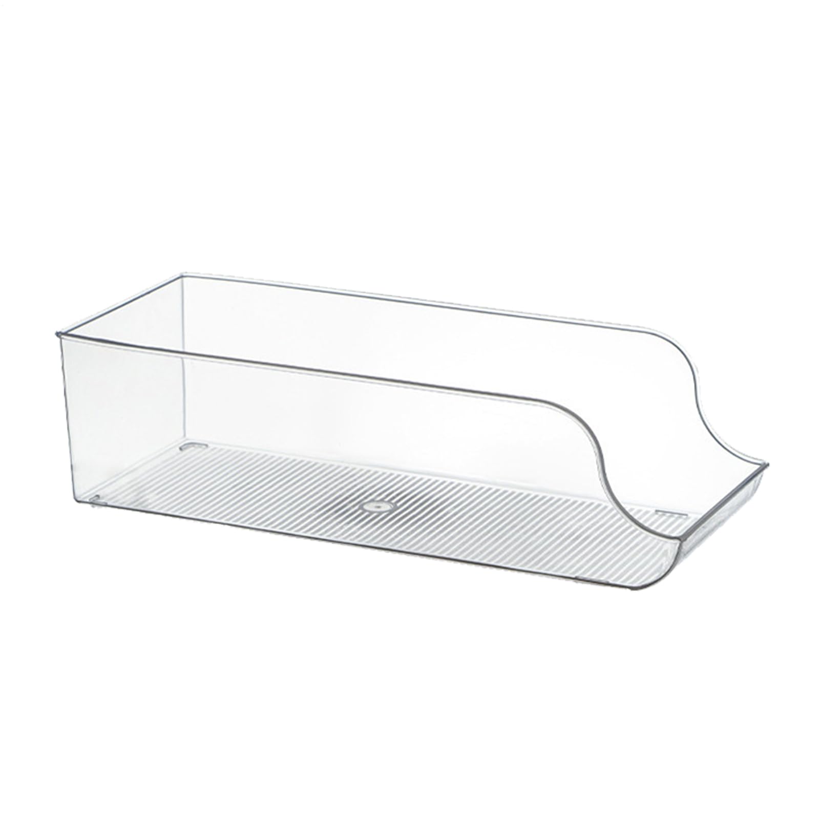 Organizador transparente de refrigerador con mango y material libre de BPA