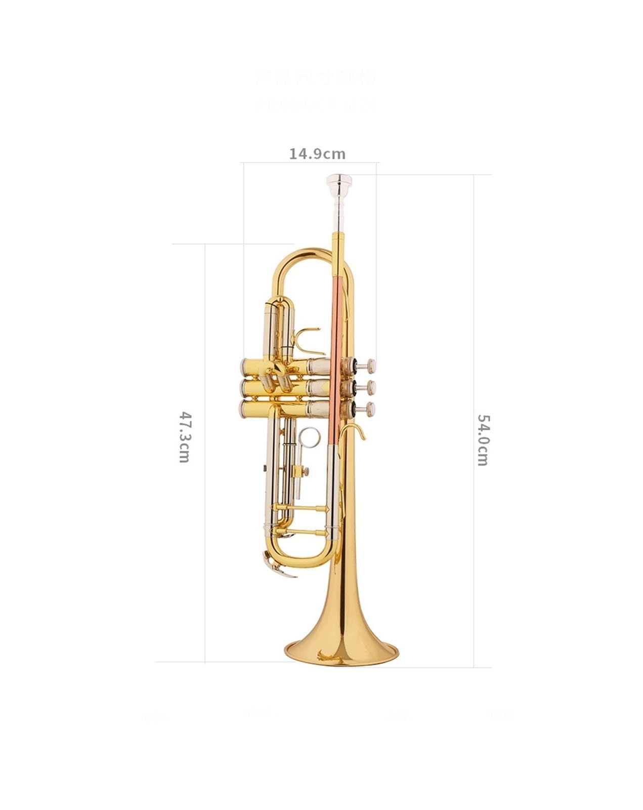 trąbka instrument Trąbka B z tłokiem monelowym ustnikiem z brązu fosforowego profesjonalnym szkolnym zespołem muzycznym