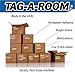 Tag-A-Room Home Moving Labels Color Coded Packing Stickers (140Home)