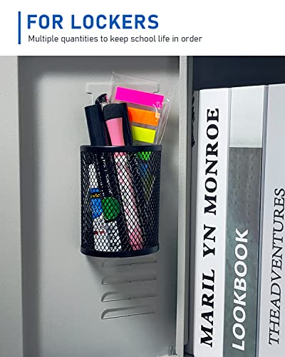 QYH Magnetic Pen Holder 4 Pack Pencil Locker Organizer Accessories for School and Office, Black - Image 3