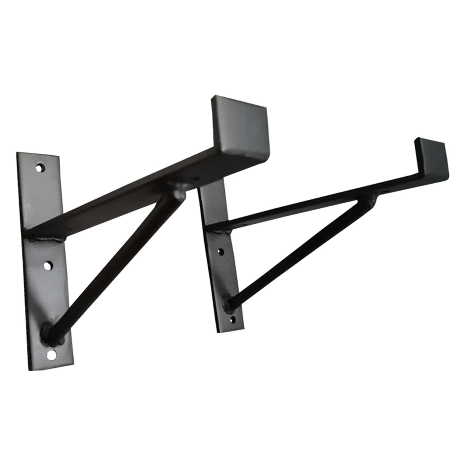 2x Staffa per Mensola Pesanti,Reggimensola in Acciaio al Carbonio,Staffe Angolari da Muro Industriali,Supporti per Mensole Triangolari in Metallo,Carico di 100 kg,con Viti,Nero (35cm/13.8in)