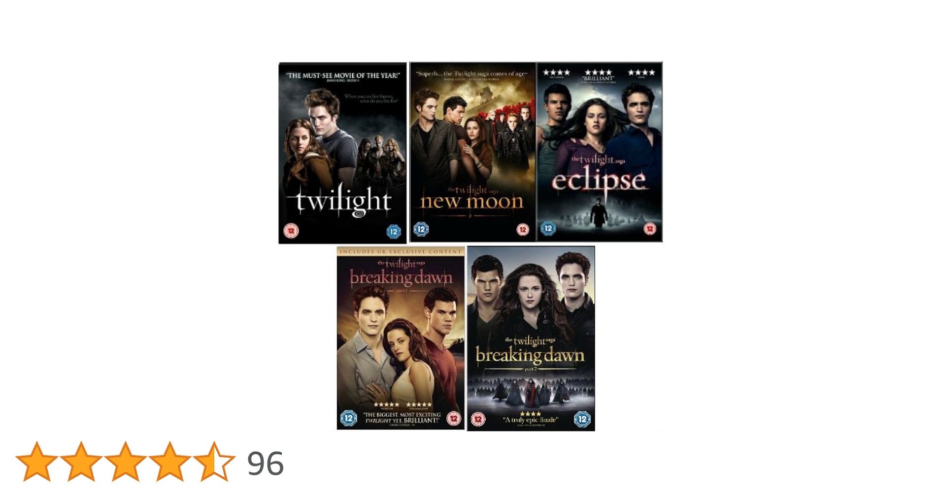 Amazon.co.jp: The Complete Twilight Movies 1 - 5 DVD