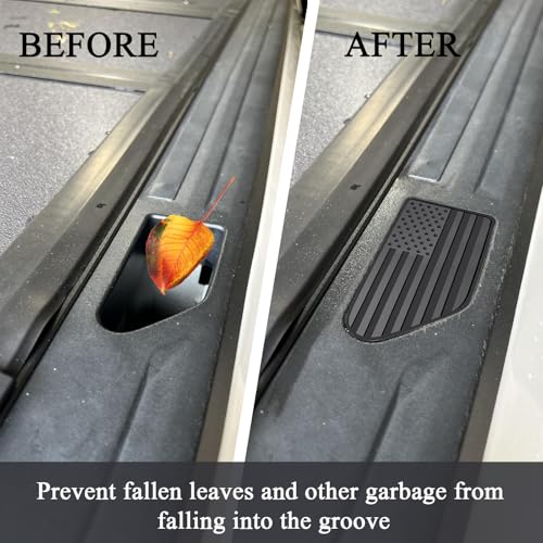 Image of Bed Rail Stake Pocket Covers for GMC Chevy Silverado Sierra 1500 2019-2024 2025 2026, GMC Sierra 2500 3500HD 2020-2024 2025 2026, Truck Caps Rear Holes Plugs Covers Black