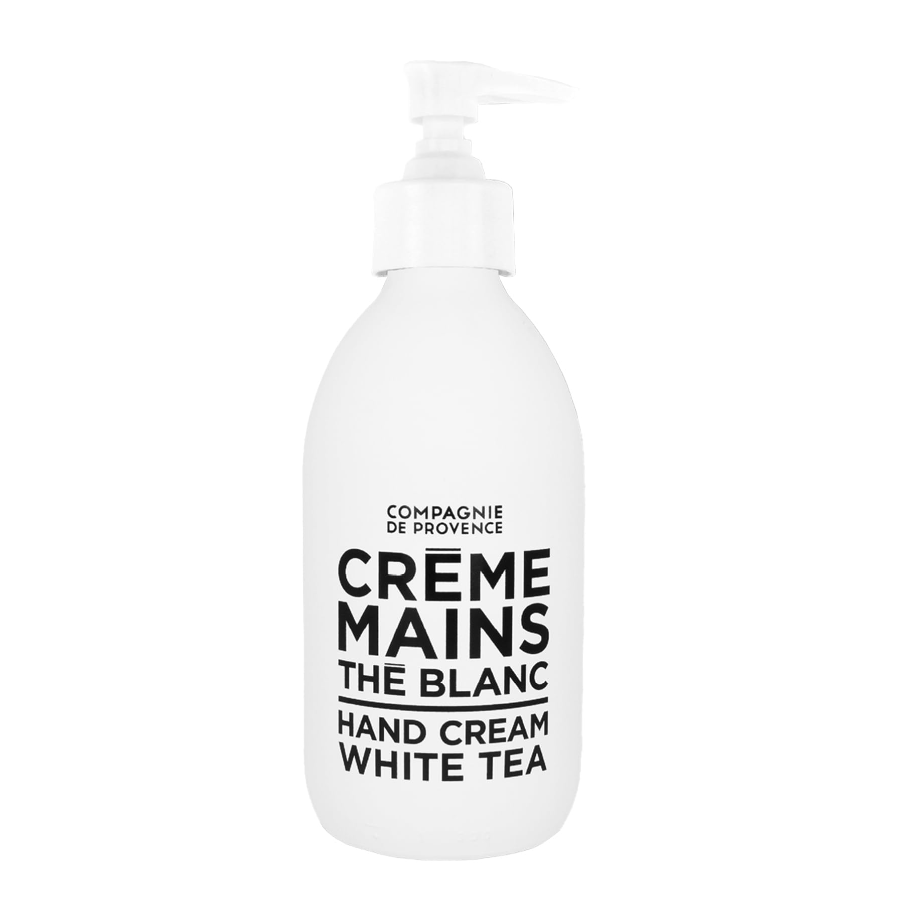 La Compagnie de Provence - Crema mani idratante, 300 ml, profumo delicato, flacone in vetro laccato, made in France (300 ml, tè bianco)