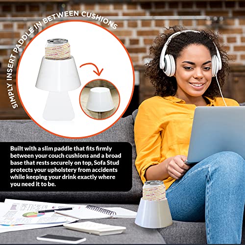 Sofa Stud Mugworthy Couch Mug & Cup Holder - Spill Proof, Convenient, Versatile Drink Coaster Molded From Bpa Free, Impact Resistant, Durable Plastic That Fits Coffee Mugs, Large Cups, Bottles & More #TOP3