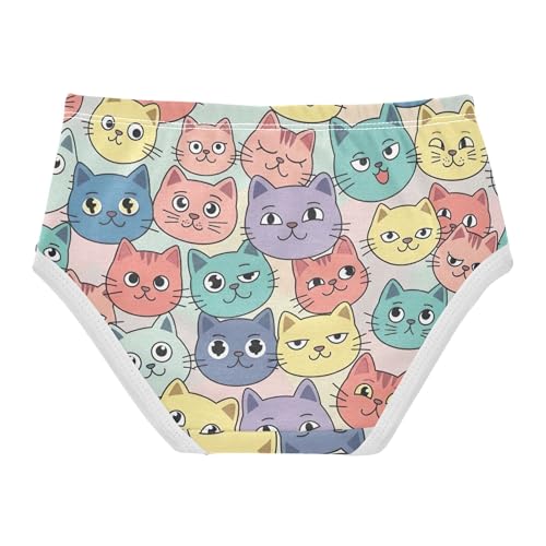 Colorful Cartoon Cute Cat Girls Underwear Toddler 2t Cotton Little Girl Panties Durable Briefs Undies Kids2