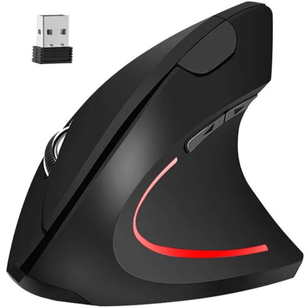 GADIRIA Ratón Ergonómico Vertical - Ratón Inalámbrico 800 a1600 dpi