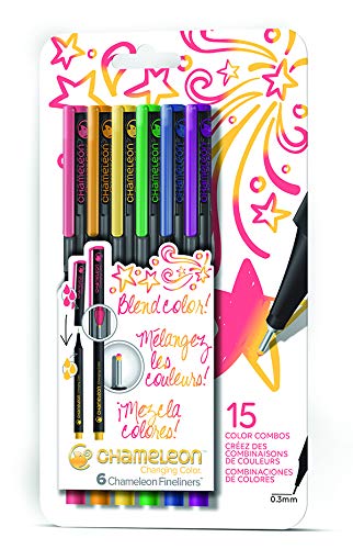 Chameleon Fineliner Pens 6 Pack Primary Colours