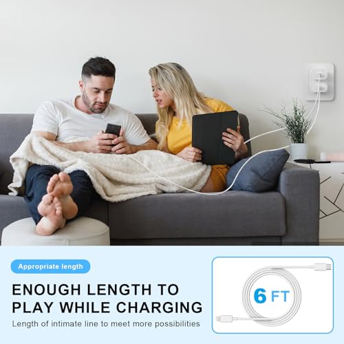 Image of [Apple MFi Certified] iPhone Charger Fast Charging, 2 Pack PD 20W Type C Charger Fast Charging Block with 6FT USB C to Lightning Charger Cable Cord Compatible with iPhone 14 13 12 11 Pro Max XS XR X 8