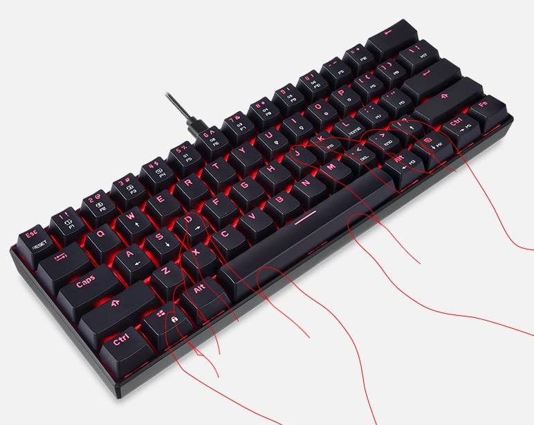 Teclado Gamer Feiyx Mecánico USB QWERTY Compacto miniatura 4