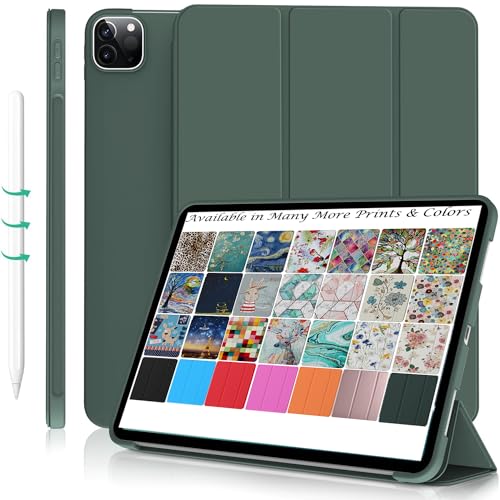 Image of DuraSafe Cases for iPad Pro 11 inch 4th 3rd 2nd Gen Case A2759 MNXE3HN /A MNXD3HN /A A2435 MNXG3HN /A MNXF3HN /A MNXJ3HN /A A2761 A2762 MNXN3HN /A MP553HN /A A2377 MHQR3HN /A MHQT3HN /A A2228 - Dark Green