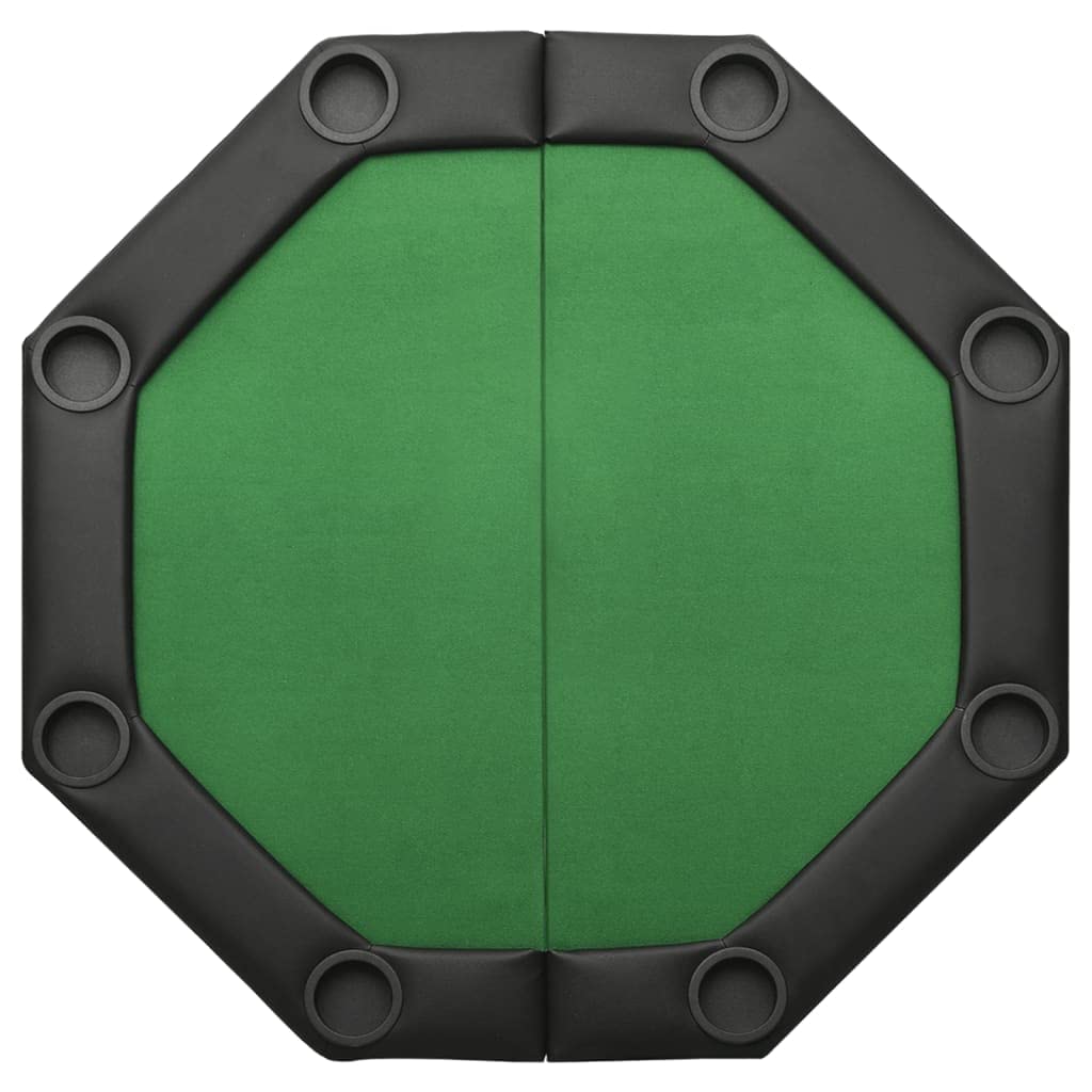 Colore: Verde-8 Giocatori Pieghevole Tavolo Poker Verde 108x108x75 cm