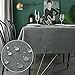 WELTRXE Nappe Rectangulaire Imperméable en Polyester 140x200cm, Nappe de Table Lavable Effect Lin pour Salle à Manger, Pique-Nique, Restaurant (Gris, 140x200cm)