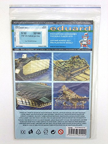 Eduard Photoetch 1:32 - F6F-5N gun bay (Trumpeter) - EDP32190