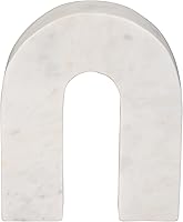 Sagebrook Home White Marble Arch Sculpture - Modern Minimalist Decor Accent for Home Office Shelf 6x2x7 Inch