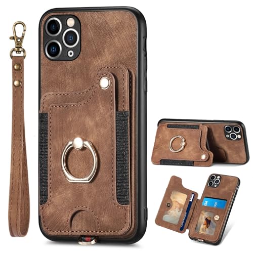 Étui portefeuille iPhone 11 Pro antichoc avec porte-cartes détachable