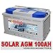 Produktbild BSA Solarbatterie 12V 100Ah Solar Akku Wohnmobil Boot Mover Schiff AGM Gel Batterie