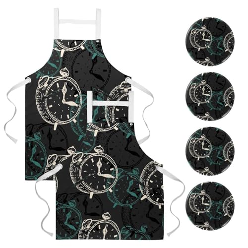 Tablier de cuisine pour pâtisserie et restaurant avec motif réveils