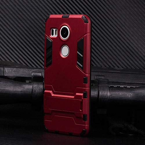 Cocomii Iron Man Armor LG Nexus 5X Case, Slim Thin Matte Vertical & Horizontal Kickstand Reinforced Drop Protection Fashion Phone Case Bumper Cover Compatible with LG Nexus 5X (Red)