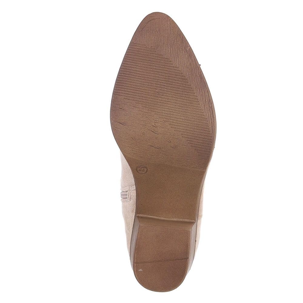 Ital Design Damen Stiefel mit Reißverschluss und Blockabsatz, spitze Form