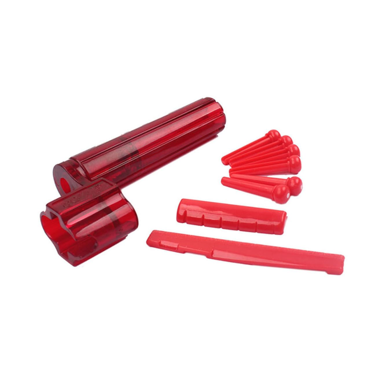 ibasenice 2pcs Guitar Nut Spring Winder Red Guitar Bridge Saddle Screws for and Nut Replacement