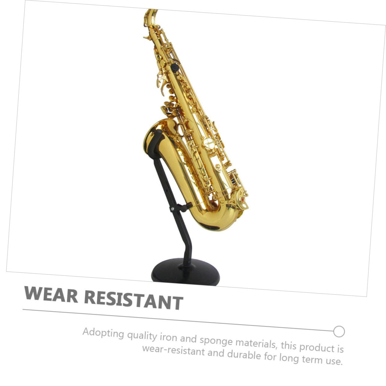 VANZACK Supporto Per Sassofono Contralto Resistente in Materiale Durevole, Supporto Da Tavolo Pratico Per Conservazione Ed Esposizione in Casa o Negozi Di Strumenti Musicali