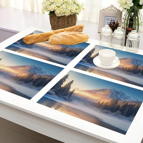 Lot de 8 sets table Noël 30x45cm antidérapants et imperméables - 6