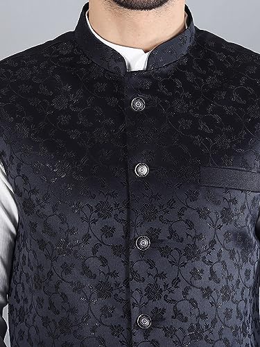 Image of Uri and MacKenzie Men's Silk Blend Kurta Pajama with Designer Ethnic Nehru Jacket /Modi Jacket