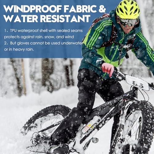 Image of Bruvoalon Winter Gloves for Women & Men, 3M Thermal Insulation, Lycra Fabric, Touchscreen, Anti-Slip